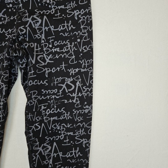 Victoria's Secret VSX Sport Small Black Knockout Tight Legging Affirmation Words - Picture 7 of 16